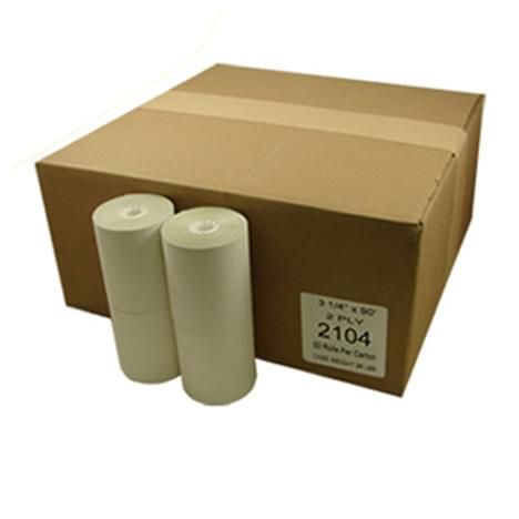 3" X 95' Carbonless Kitchen Printer Paper Rolls - 2-Ply White/Canary, 50 Rolls Per Case 10 thumbnail image