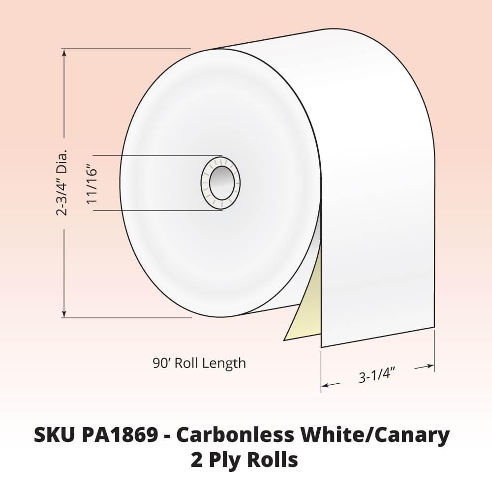 2,700 Sheets of 9.5 x 11 Carbonless One Part, 20 lb Canary Y