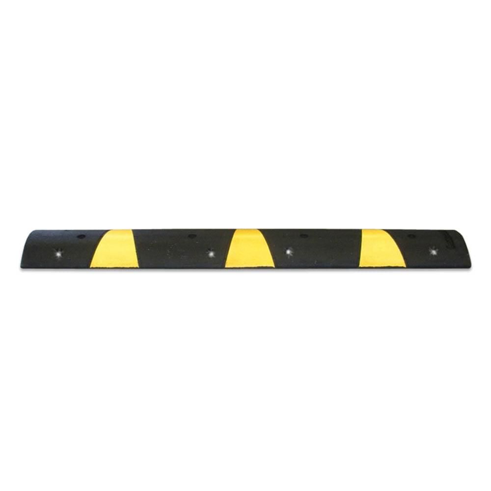 Rubber Speed Bump Yellow Striped - ParkingZone