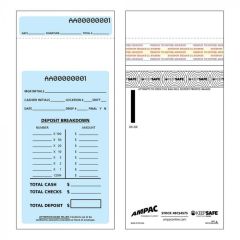 4.5 in. W x 7.5 in. H with 2.5 in. Lip Deposit Bag