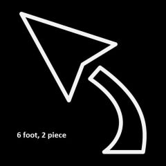 Curved Arrow Stencil 6', 2 piece