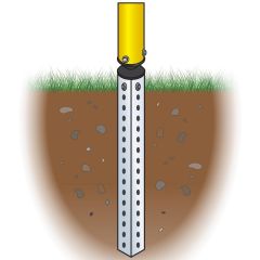 48 " X 2 1/3 " Diameter Drivable Soil Mount Base Gorilla Post
