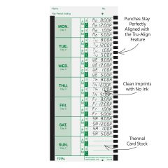 Timecards for Lathem 2100HD - Green