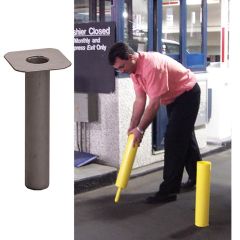 8 inch Kona Post Hot-Dipped Galvanized Steel Receptacle