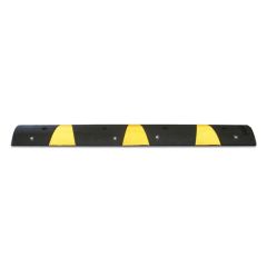 Yellow Striped Rubber Speed Bump