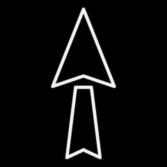 Straight Arrow Stencil 6', 2 piece Arrow