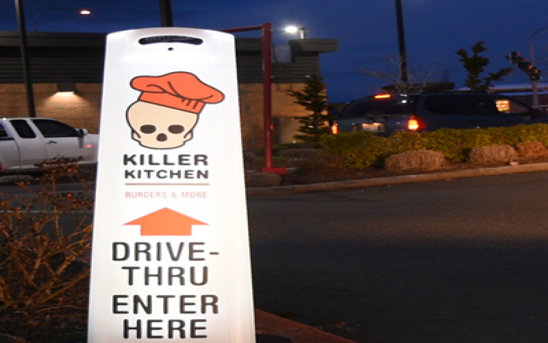 Message Signs For COVID-19 Drive-Thru and Take-Out Services 