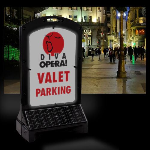 Introducing the World's Only Night Vision, Solar Powered, Weatherproof, Portable Display Sign