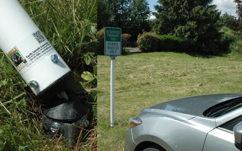 The Gorilla Post Drivable Soil Base Delineator is designed for off-road installations where there is no hardscape available