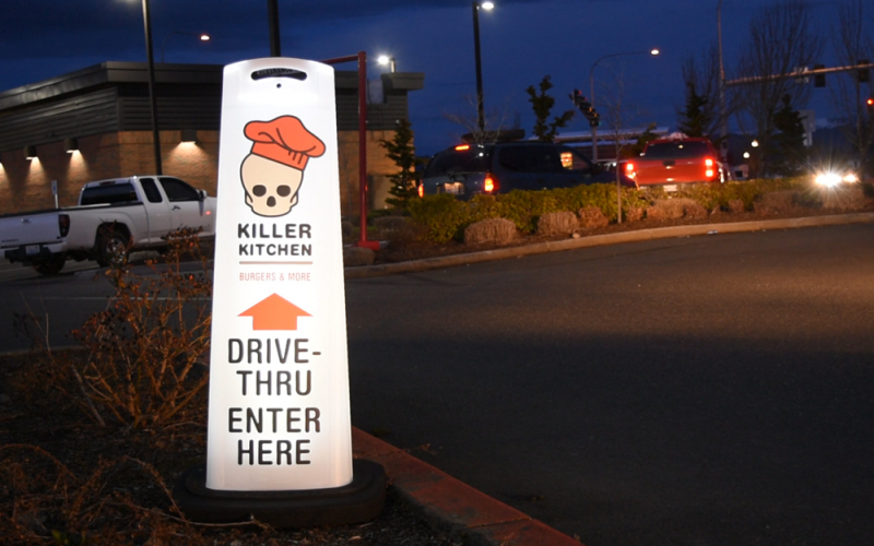 Message Signs For COVID-19 Drive-Thru and Take-Out Services 