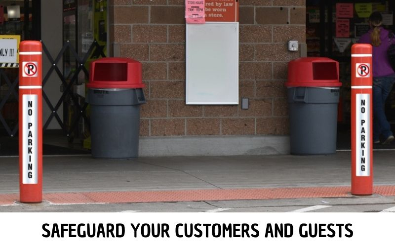 MESSAGING BOLLARDS WILL HELP MOTORISTS KNOW THE PARKING RULES AND TRAFFIC PATTERNS.  REDUCING HAZARDS AND INCREASING CUSTOMER SATISFACTION.